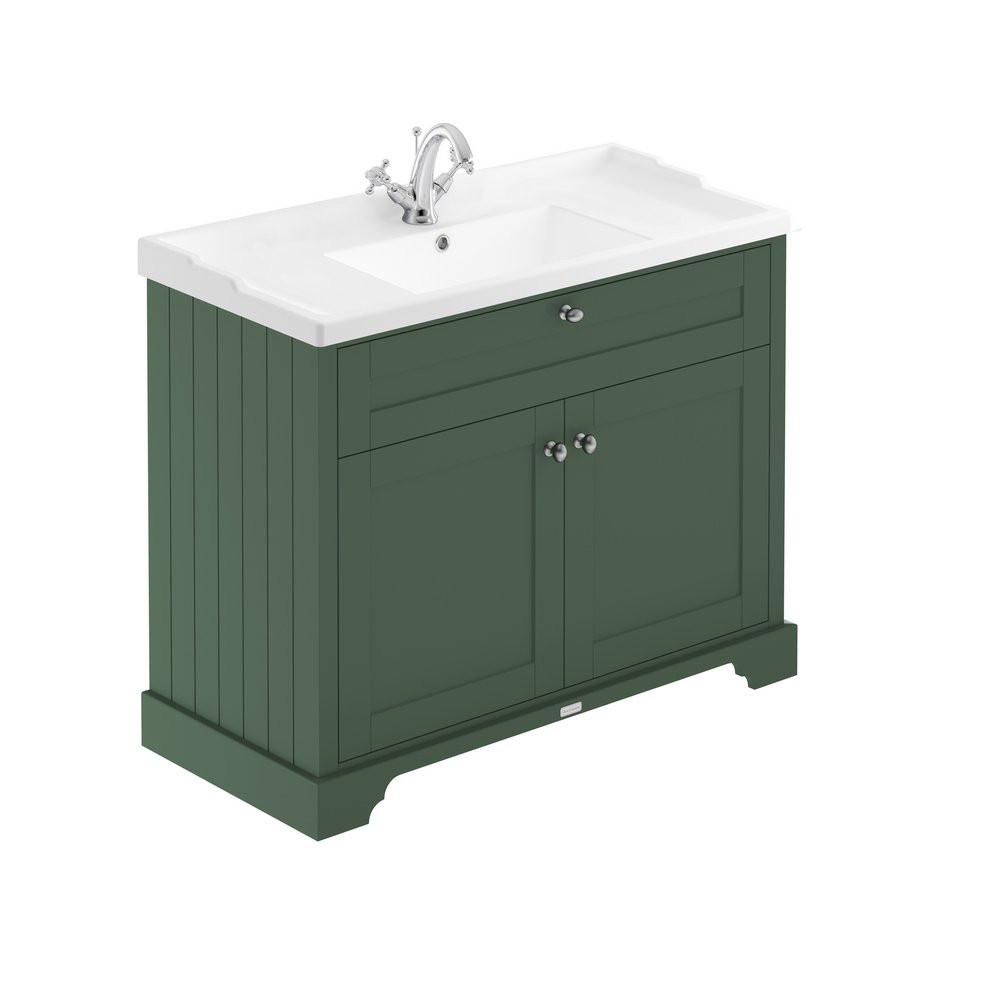 Hudson Reed Old London 1000mm Cabinet and Ceramic Basin 1TH Hunter Green