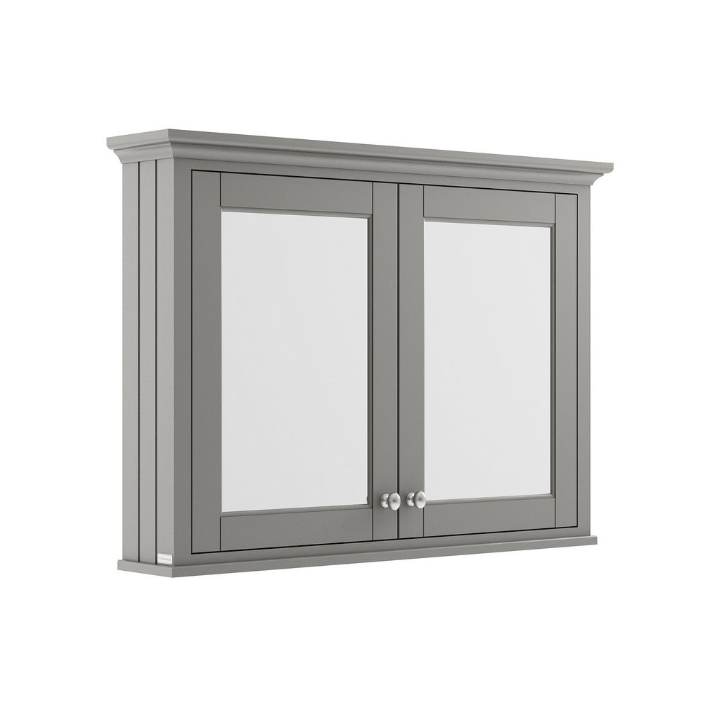 Hudson Reed Old London 1050mm Mirror Cabinet Storm Grey