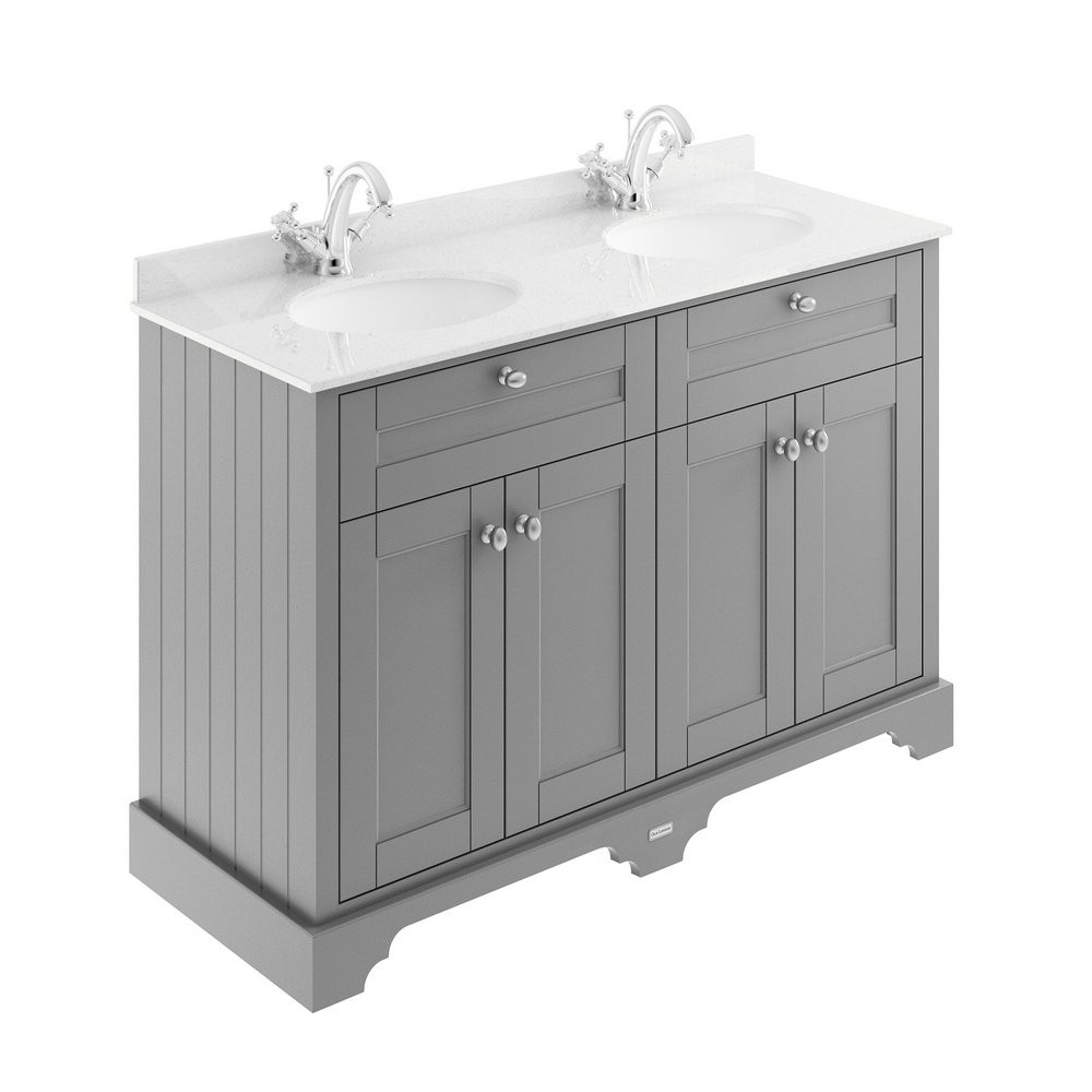 Hudson Reed Old London 1200mm Basin Cabinet and Top Storm Grey