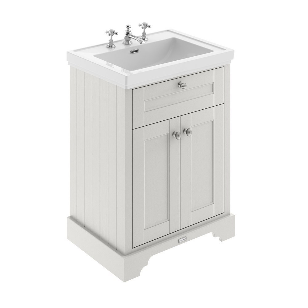 Hudson Reed Old London 3TH 600mm Timeless Sand Vanity Unit and Fireclay Basin (1)