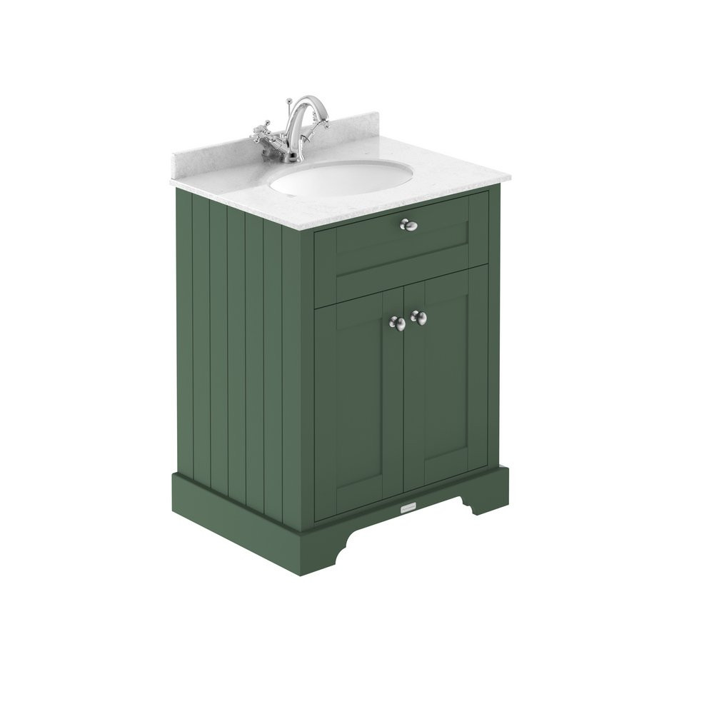 Hudson Reed Old London 600mm Basin Cabinet and Top Hunter Green