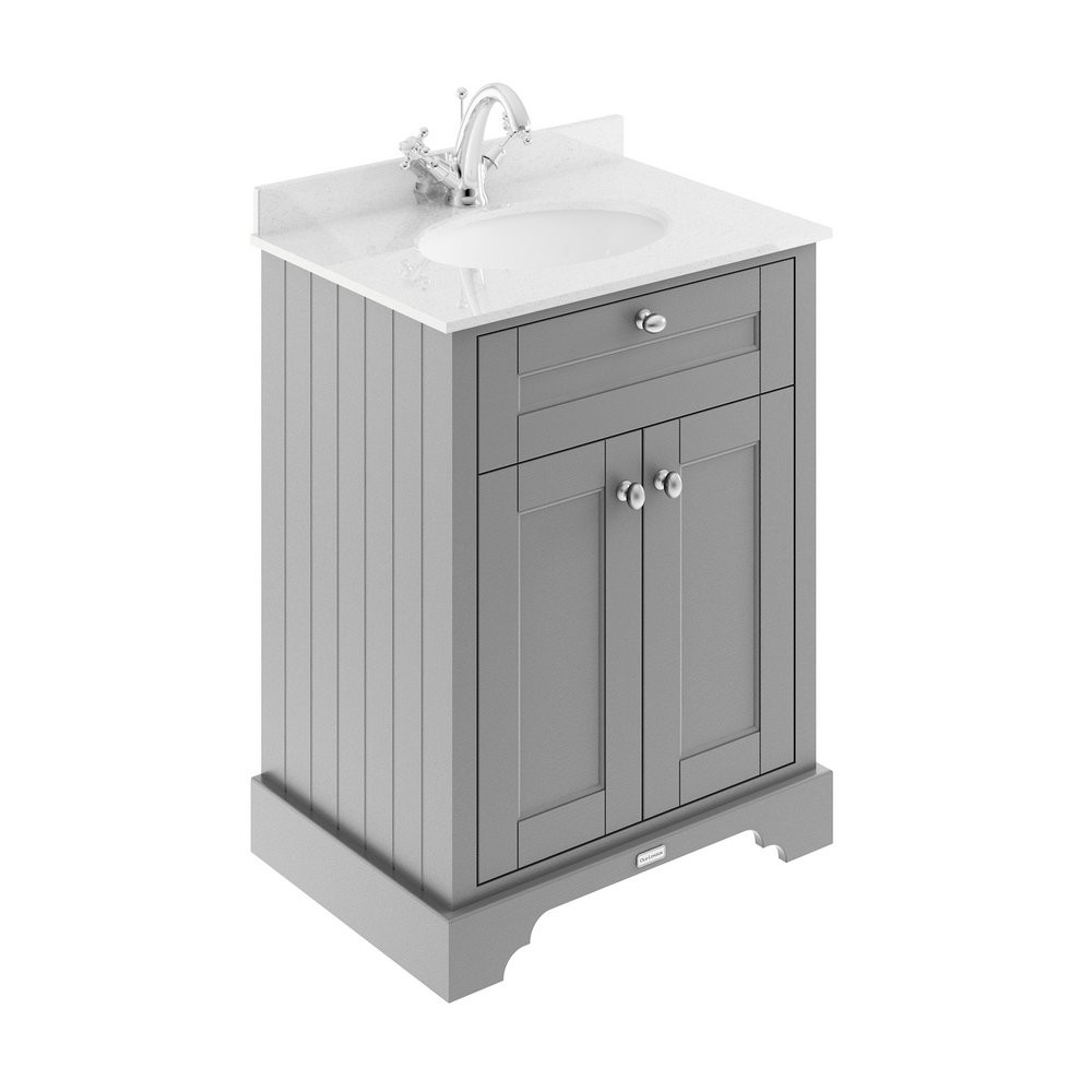 Hudson Reed Old London 600mm Basin Cabinet and Top Storm Grey
