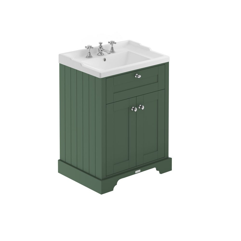 Hudson Reed Old London 600mm Cabinet and Ceramic Basin 3TH Hunter Green