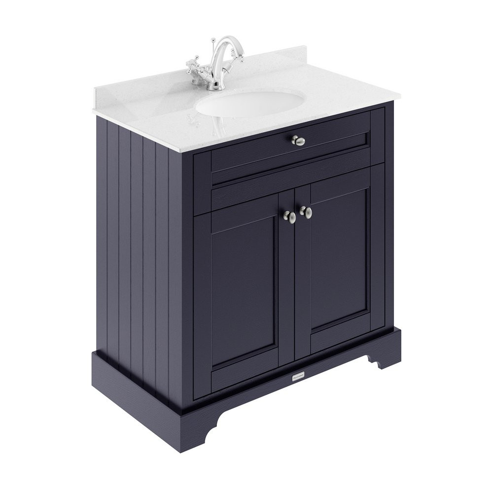 Hudson Reed Old London 800mm Basin Cabinet and Top Twilight Blue