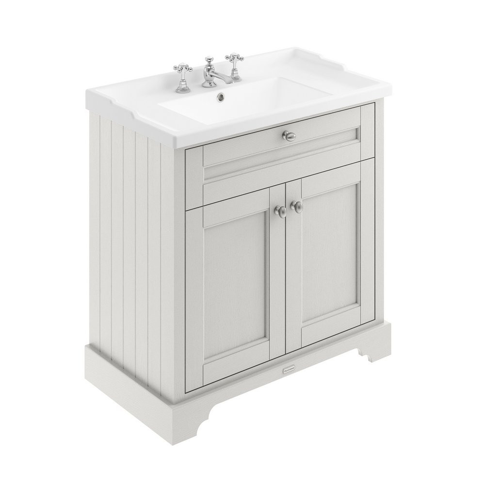 Hudson Reed Old London 800mm Cabinet and Ceramic Basin 3TH Timeless Sand