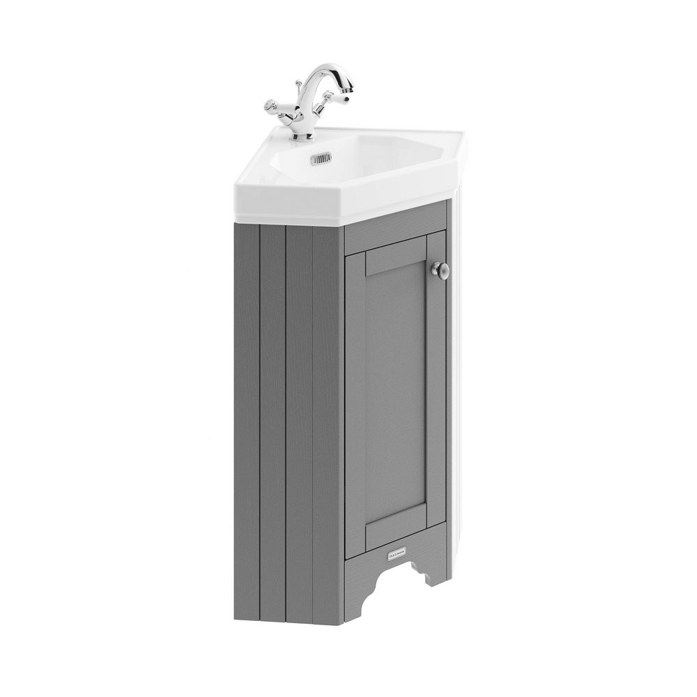 Hudson Reed Old London Corner Cabinet and Basin 1TH Storm Grey