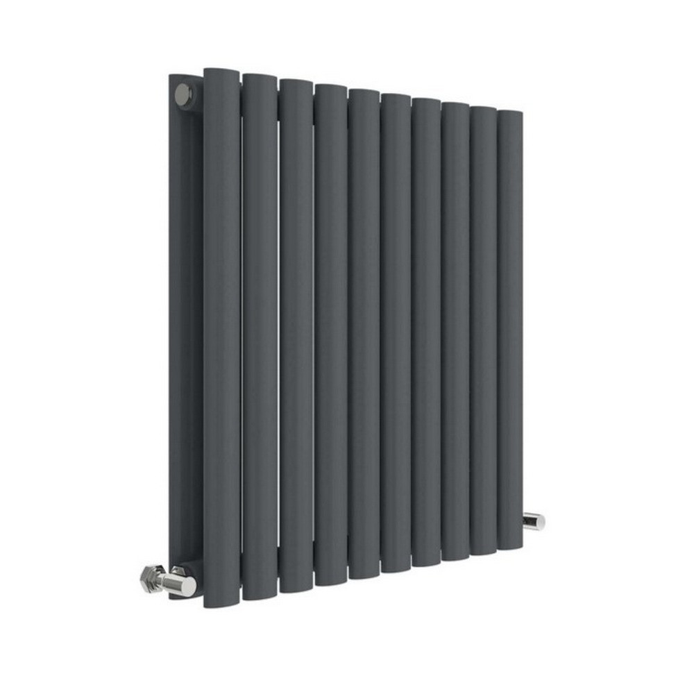 Hudson Reed Revive Horizontal Anthracite 600 x 586mm Double Panel Radiator