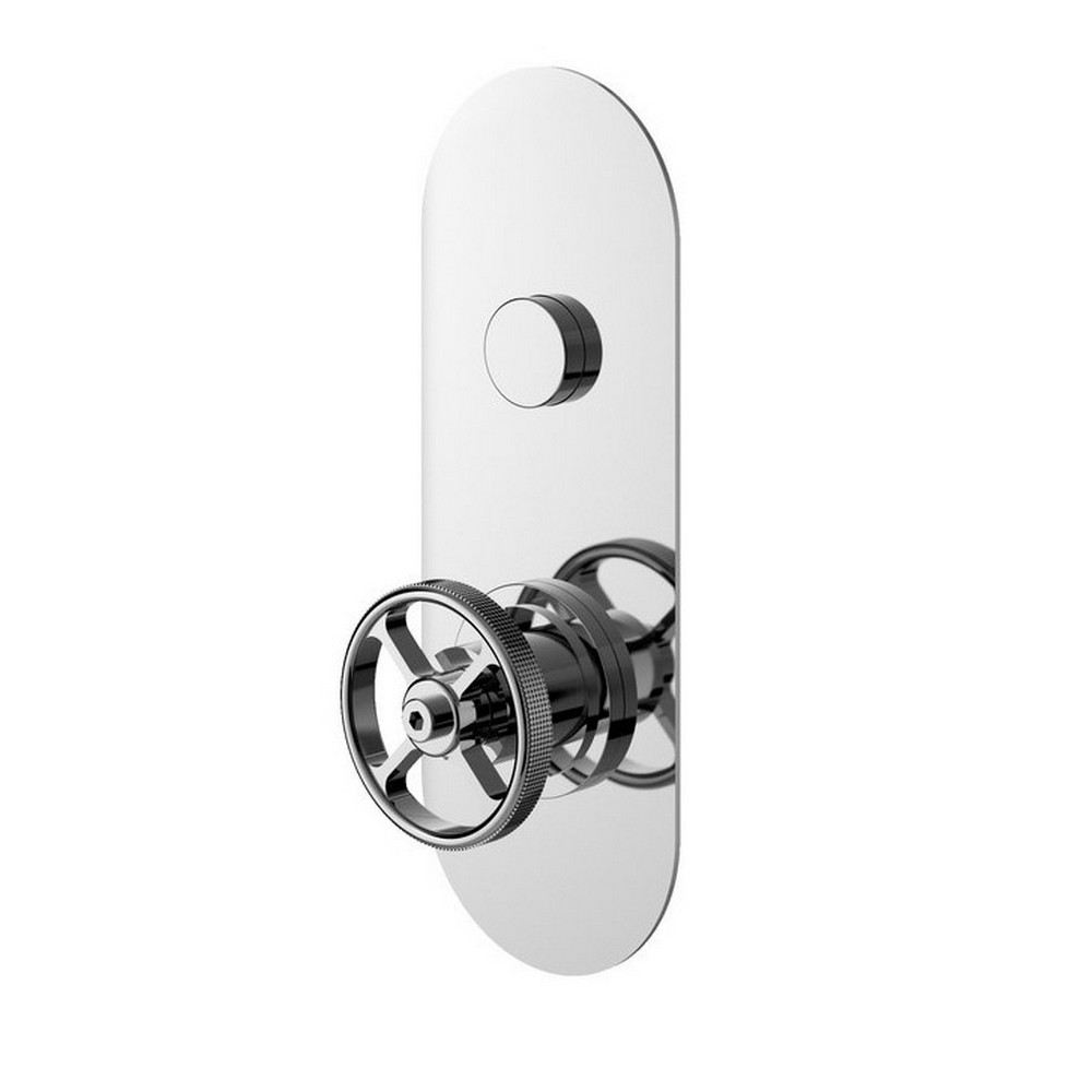 Hudson Reed Revolution Industrial Push Button Single Outlet Shower Valve (1)