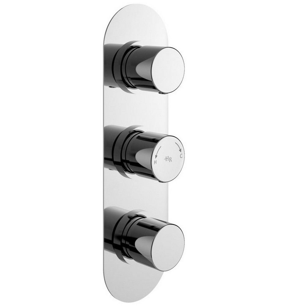 Hudson Reed Round Triple Concealed Thermostatic Shower Valve (1)