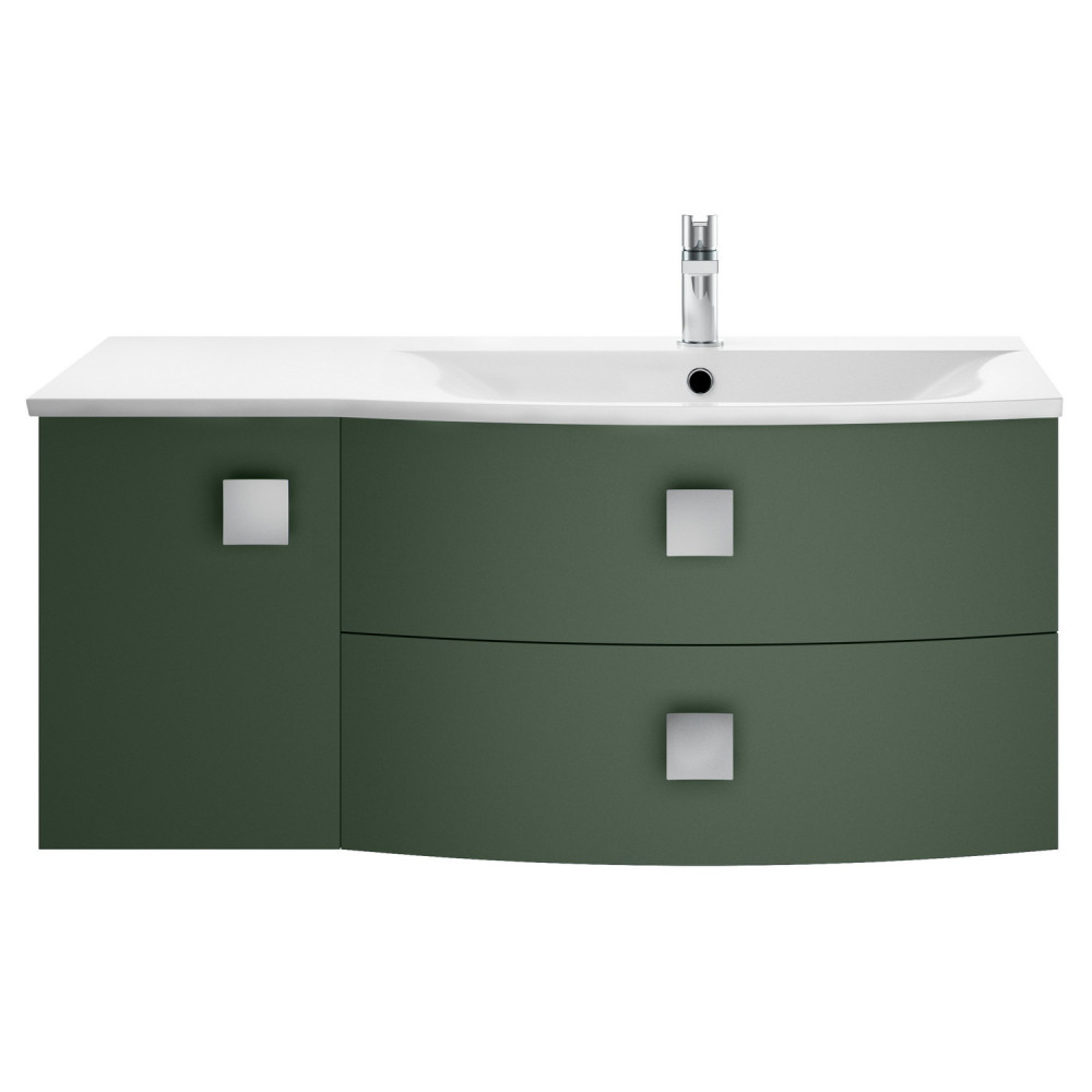 Hudson Reed Sarenna 1000mm RH Wall Hung Vanity Unit with Basin in Hunter Green