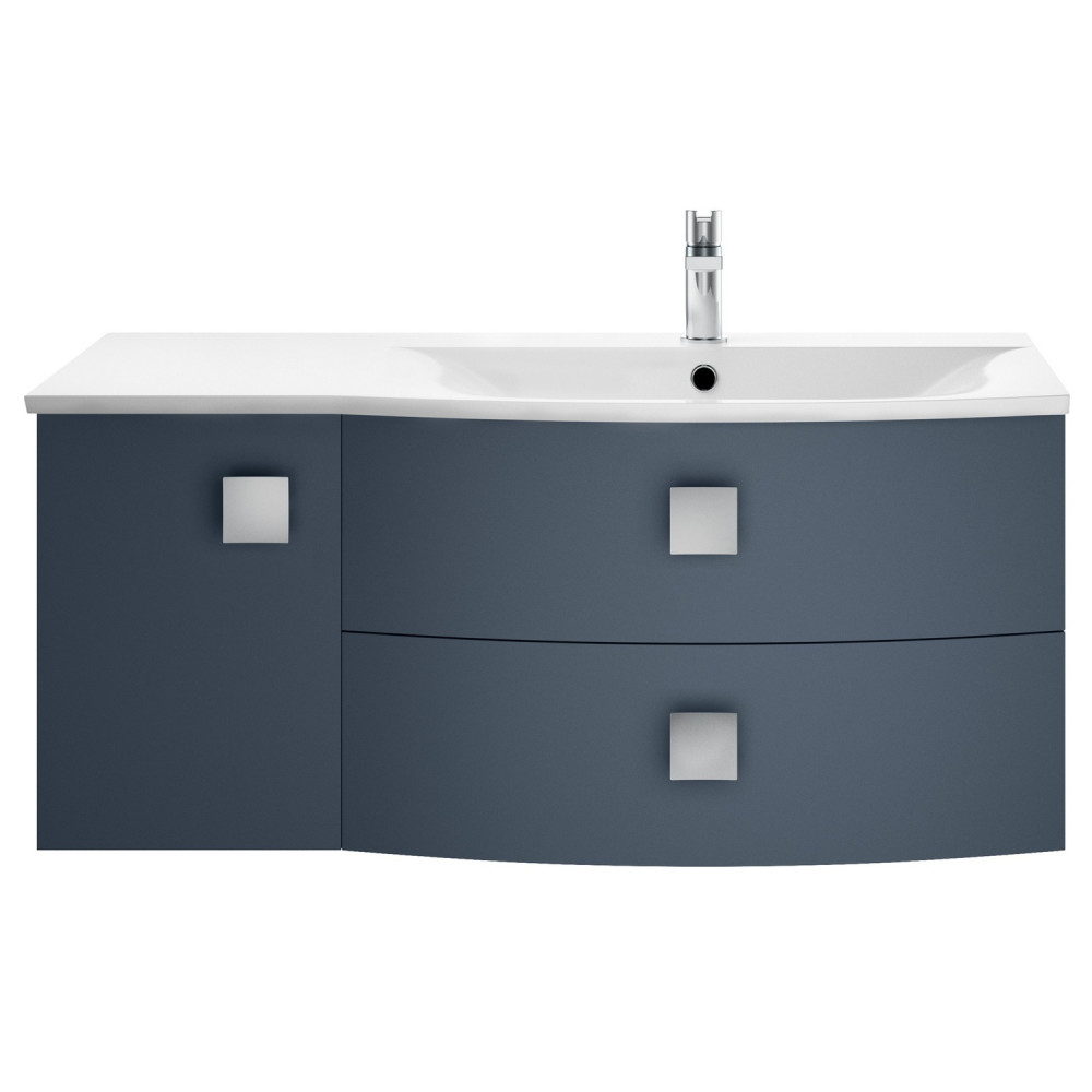 Hudson Reed Sarenna 1000mm Wall Hung Cabinet & Basin Mineral Blue Right Hand