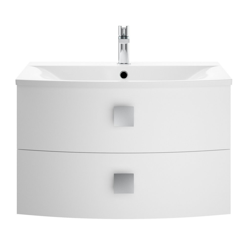Hudson Reed Sarenna 700mm Wall Hung Cabinet & Basin White