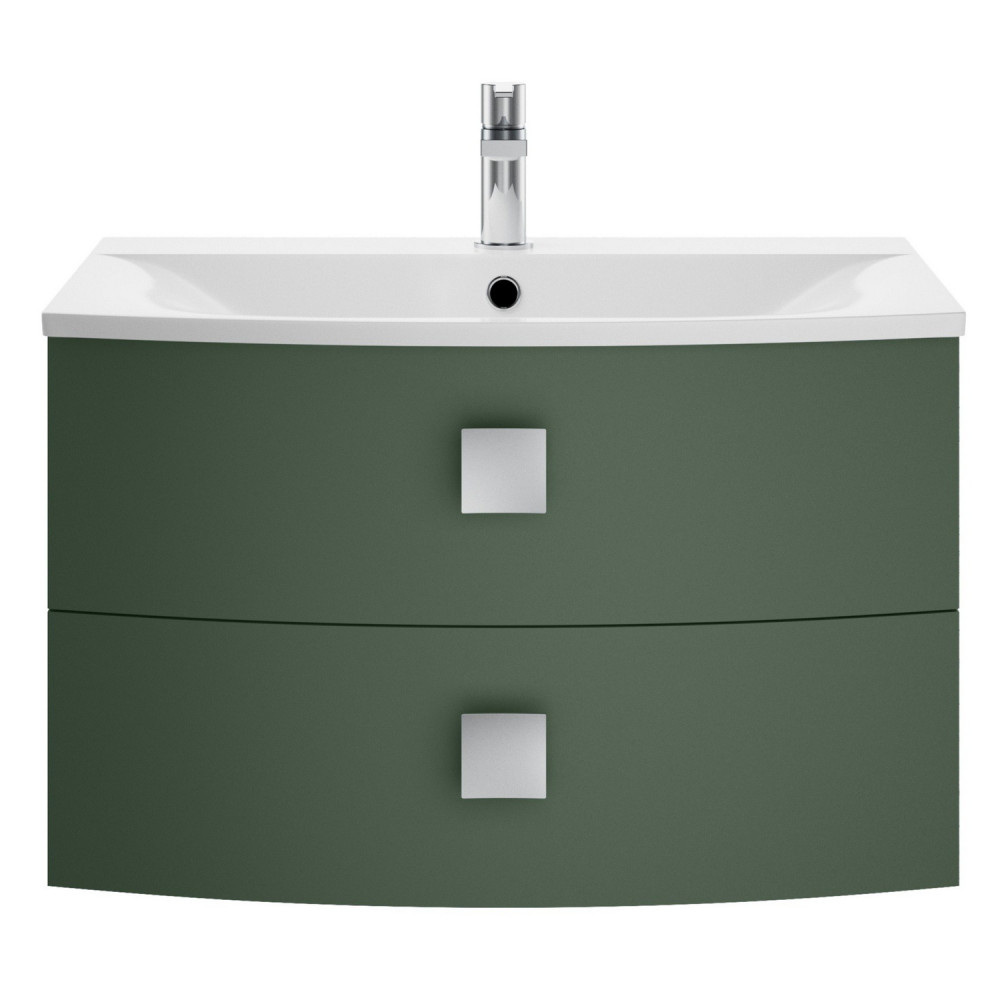 Hudson Reed Sarenna 700mm Wall Hung Vanity Unit with Basin in Hunter Green