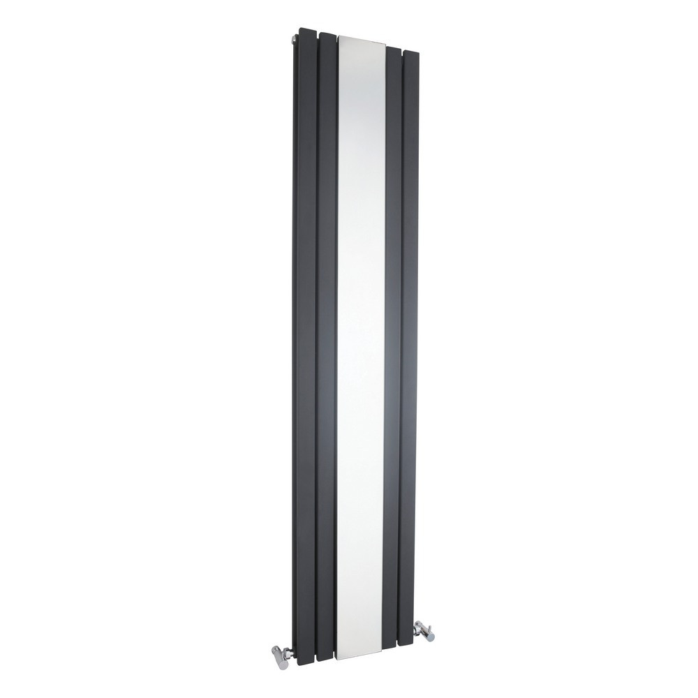 Hudson Reed Sloane Double Radiator With Mirror 1800mm x 381mm Anthracite