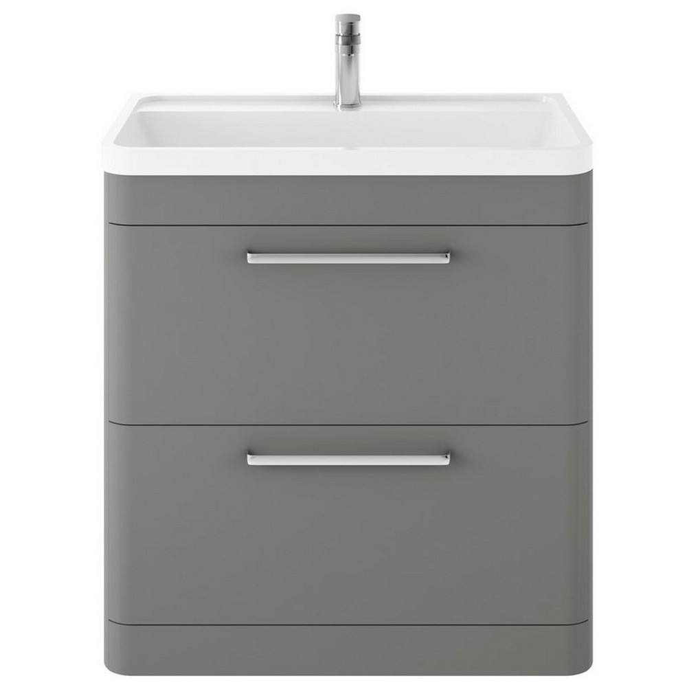 Hudson Reed Solar 800mm Floor Standing Cool Grey Vanity Unit with Basin