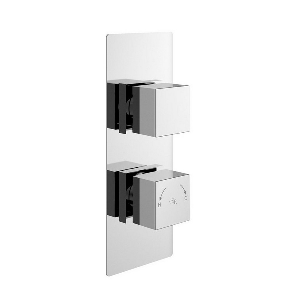 Hudson Reed Square Twin Concealed Thermostatic Shower Valve (1)