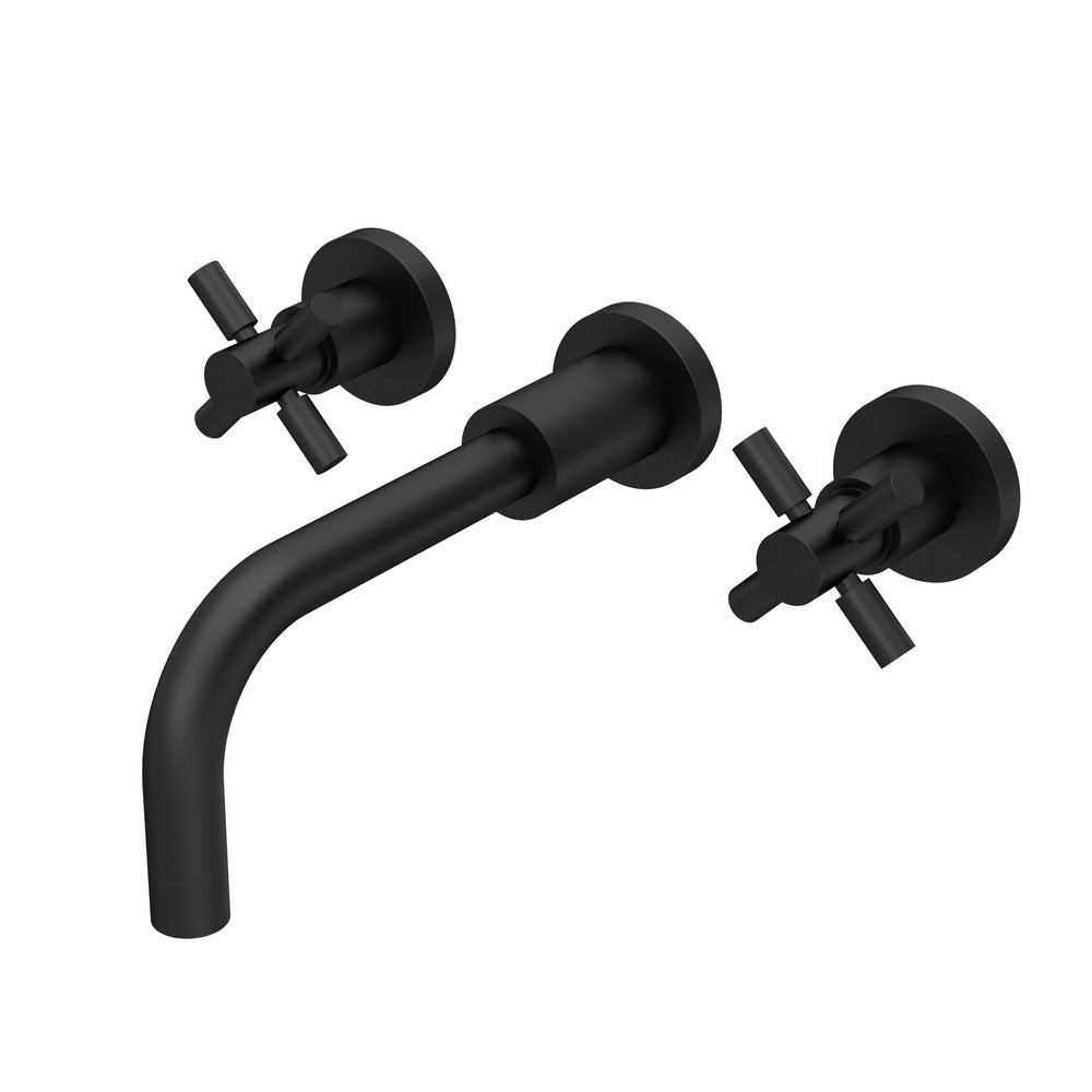 Hudson Reed Tec Crosshead Black Wall Mounted Basin Mixer