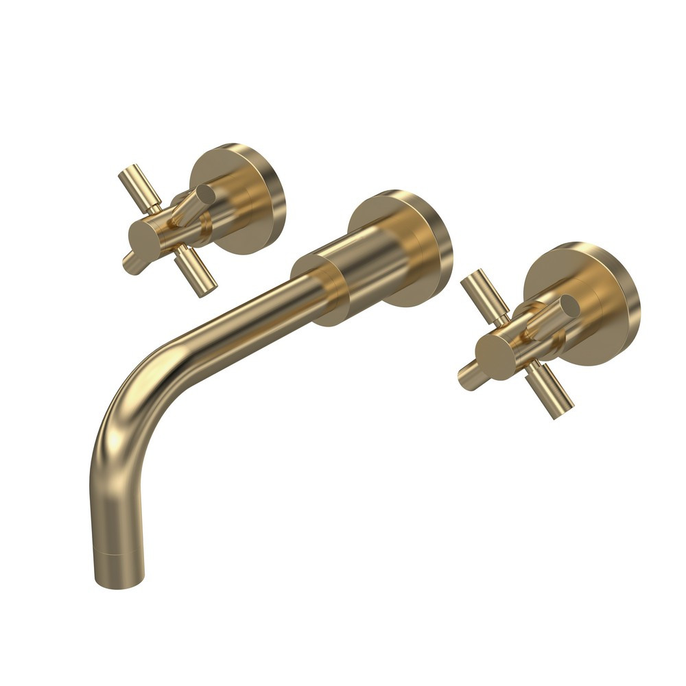 Hudson Reed Tec Crosshead Brushed Brass Wall Mounted Basin Mixer