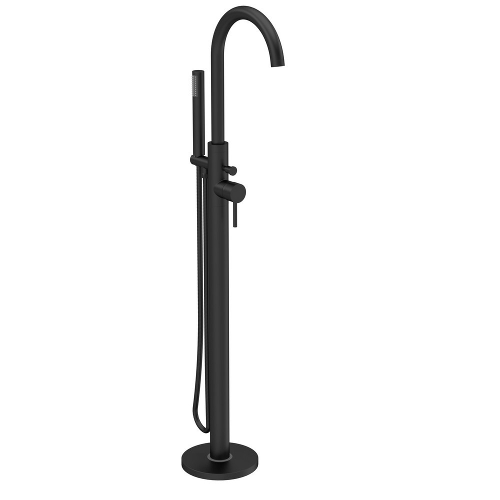 Hudson Reed Tec Lever Black Floor Standing Bath Shower Mixer