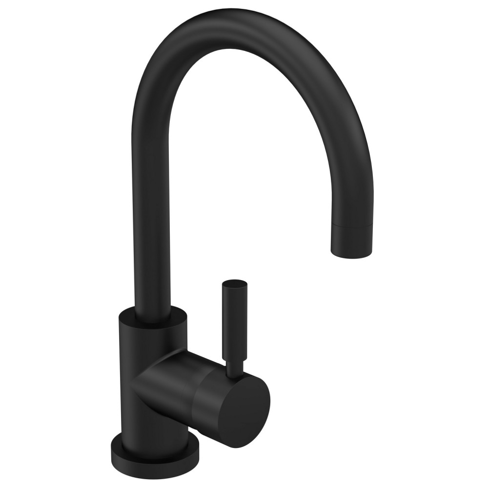 Hudson Reed Tec Lever Black Side Action Basin Mixer & Waste