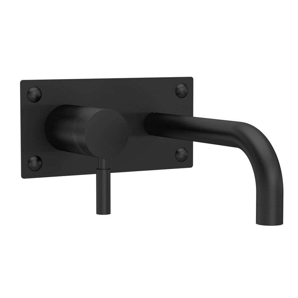 Hudson Reed Tec Lever Black Wall Mounted Basin Bath Filler