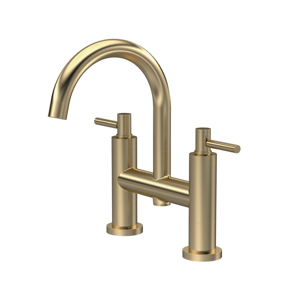 Hudson Reed Tec Lever Brushed Brass Bath Filler (1)