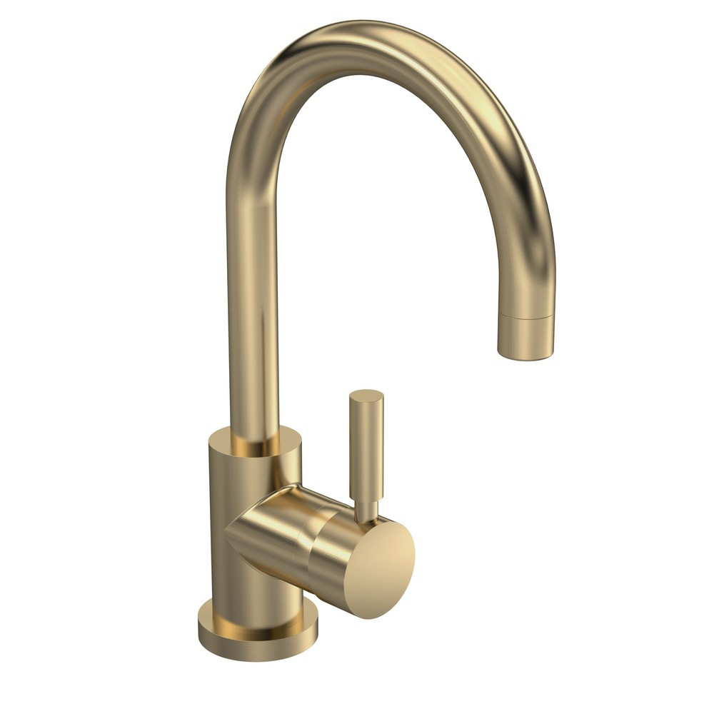 Hudson Reed Tec Lever Brushed Brass Side Action Basin Mixer & Waste (1)