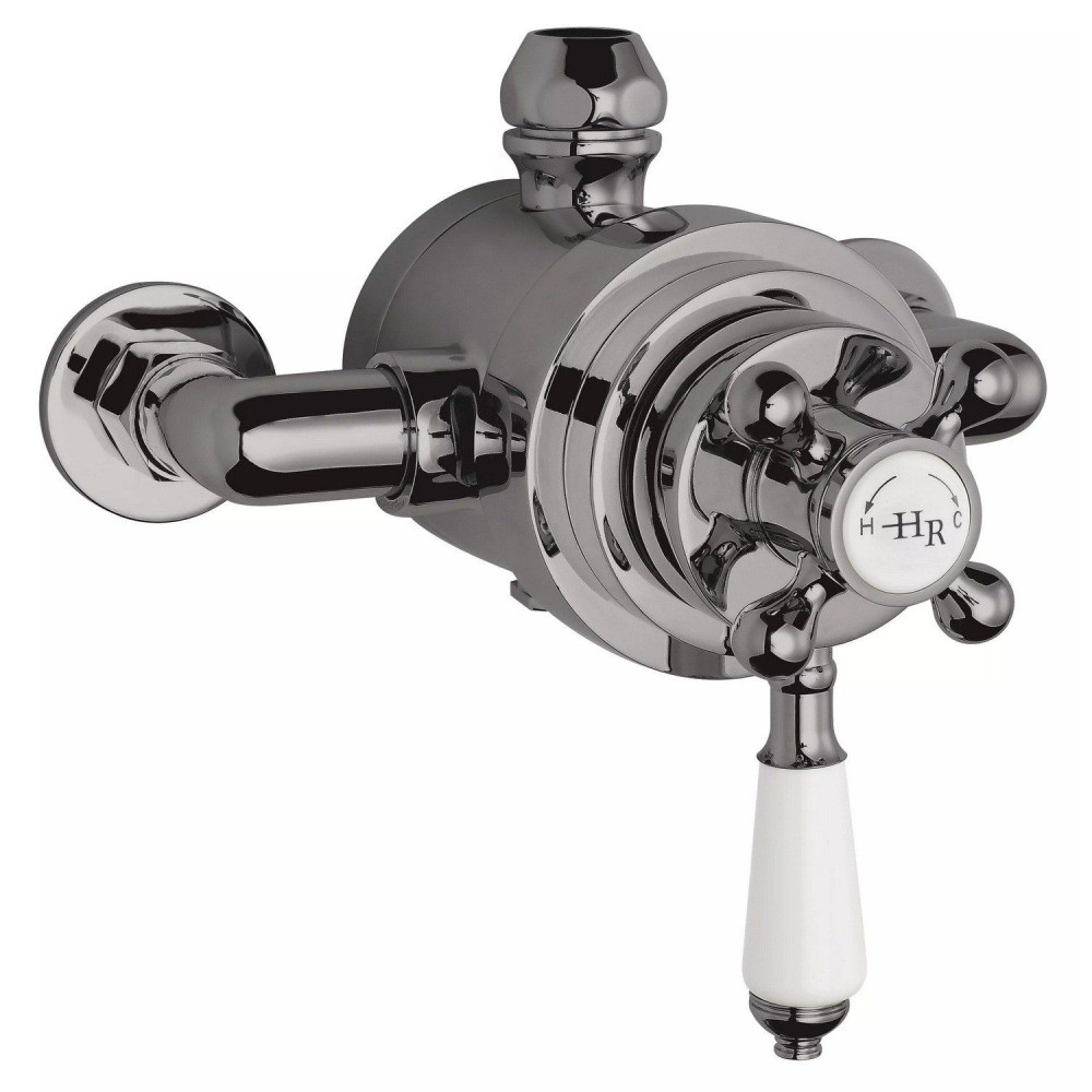 Hudson Reed Topaz Brushed Pewter Dual Exposed Shower Valve