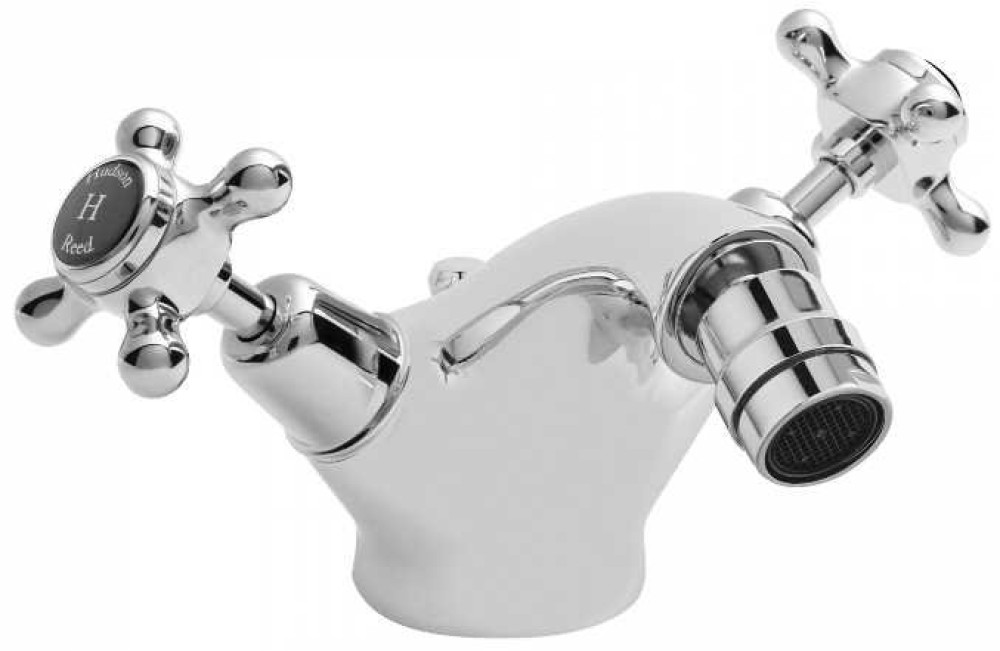 Hudson Reed Topaz Dome Collar Mono Bidet Mixer (Black Indices)