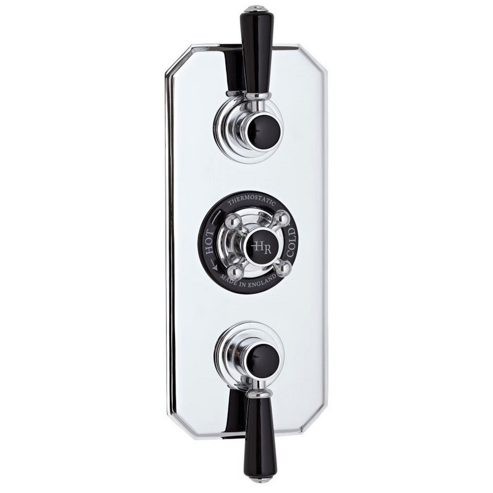Hudson Reed Topaz Triple Concealed Shower Valve with Black Ceramic