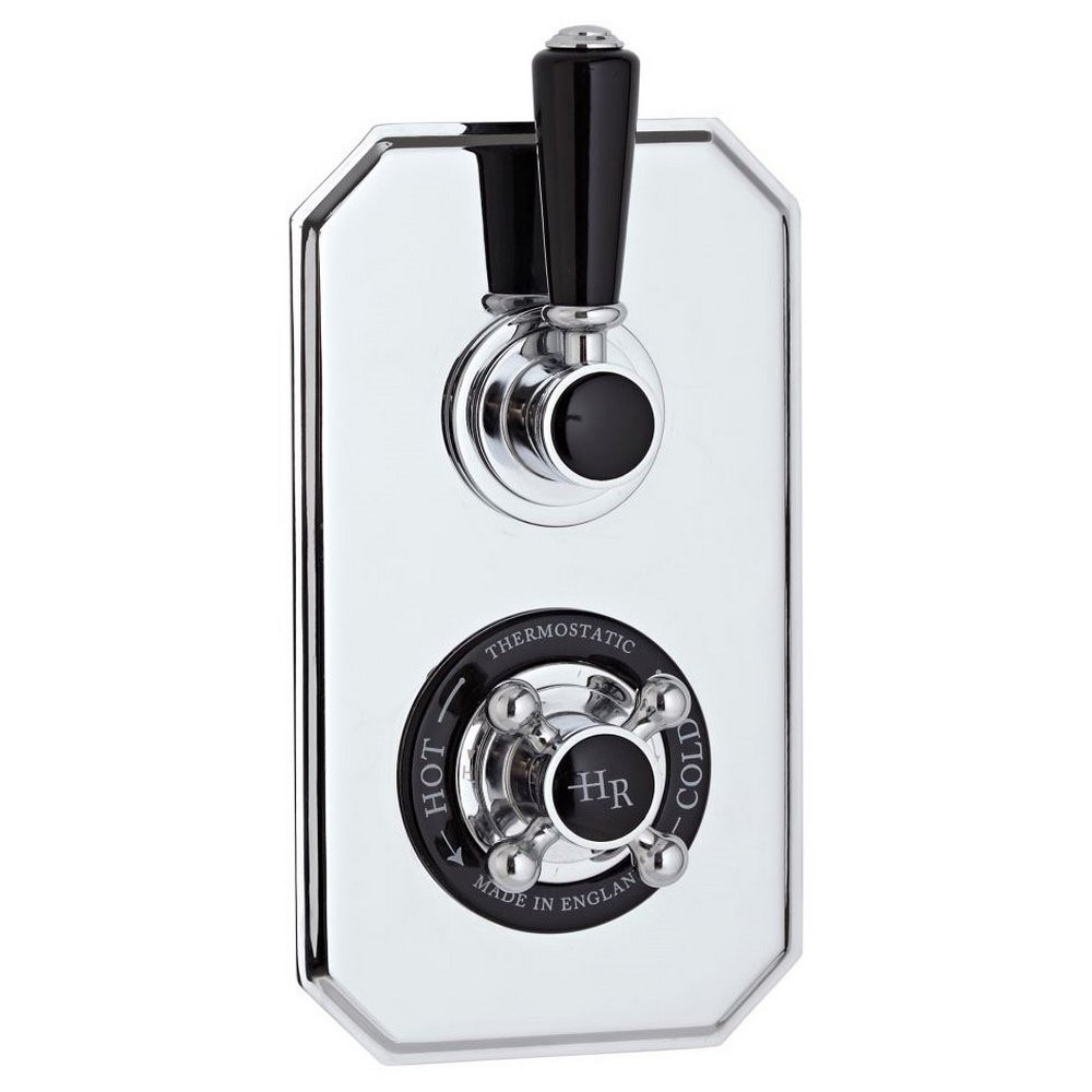 Hudson Reed Topaz Twin Concealed Shower Valve with Black Ceramic