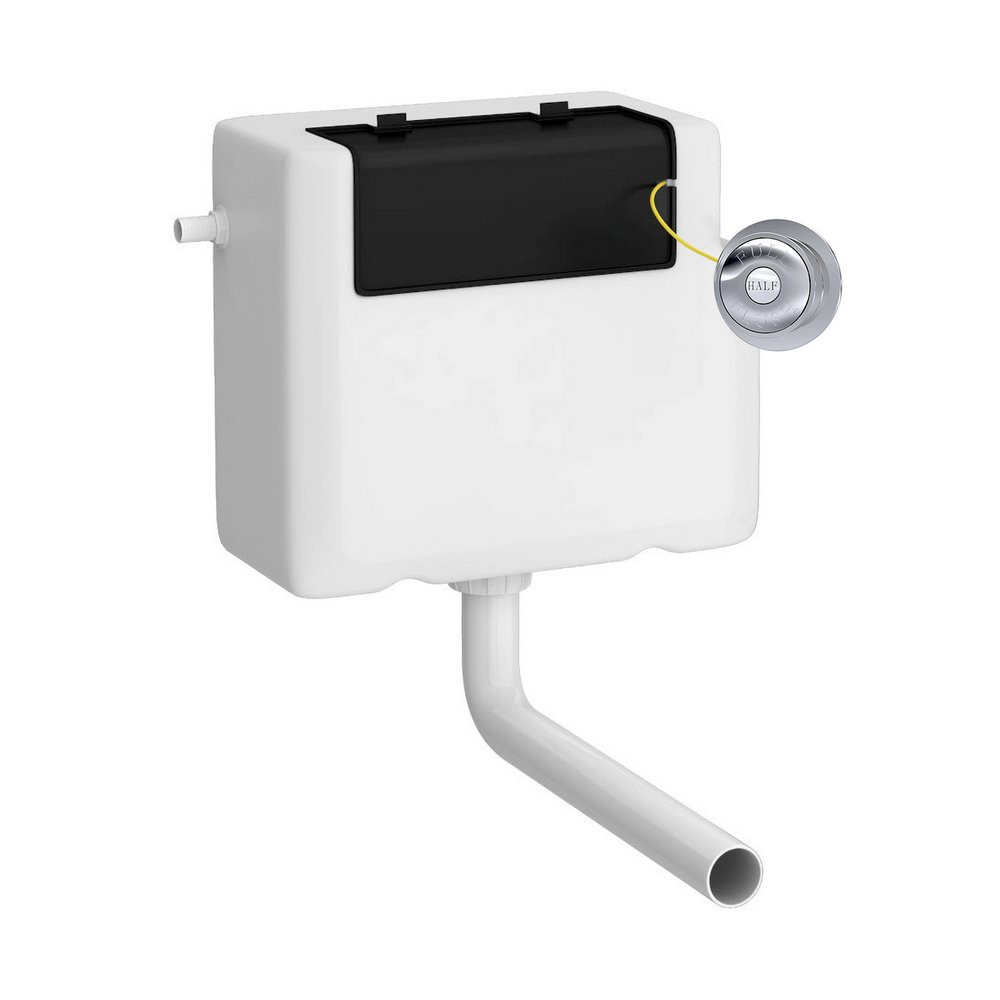 Hudson Reed Universal Dual Flush WC Cistern White Finish and Chrome Button