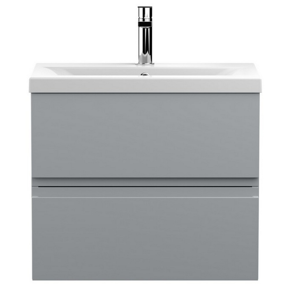 Hudson Reed Urban Wall Hung 600mm 2 Drawer Vanity Unit Grey