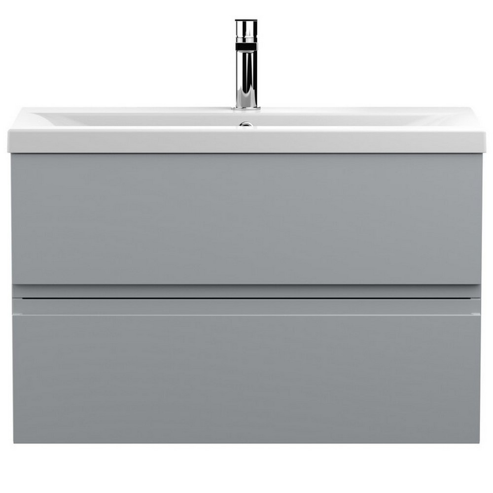 Hudson Reed Urban Wall Hung 800mm 2 Drawer Vanity Unit Grey