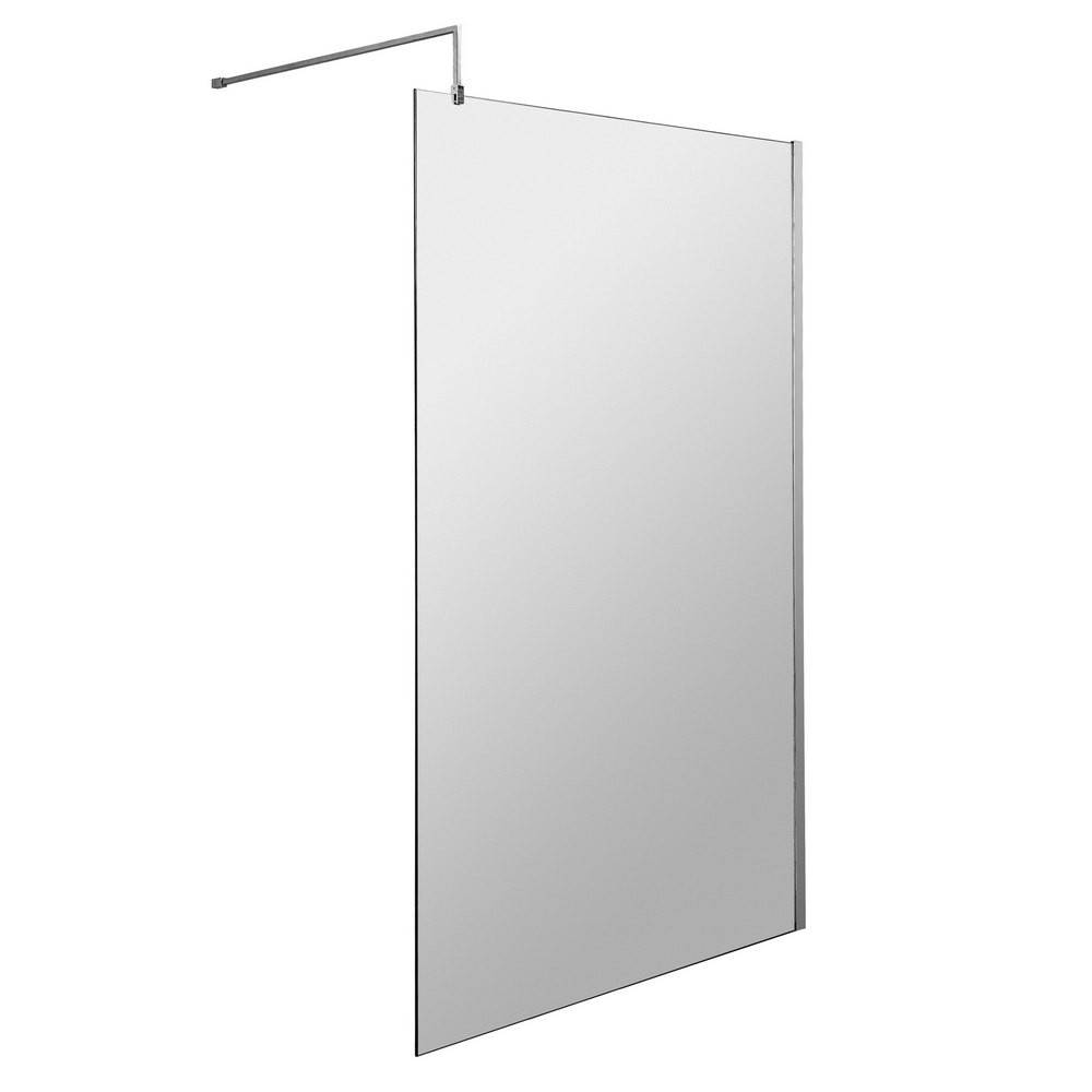 Hudson Reed Wetroom Shower Screen with Support Bar 1100mm
