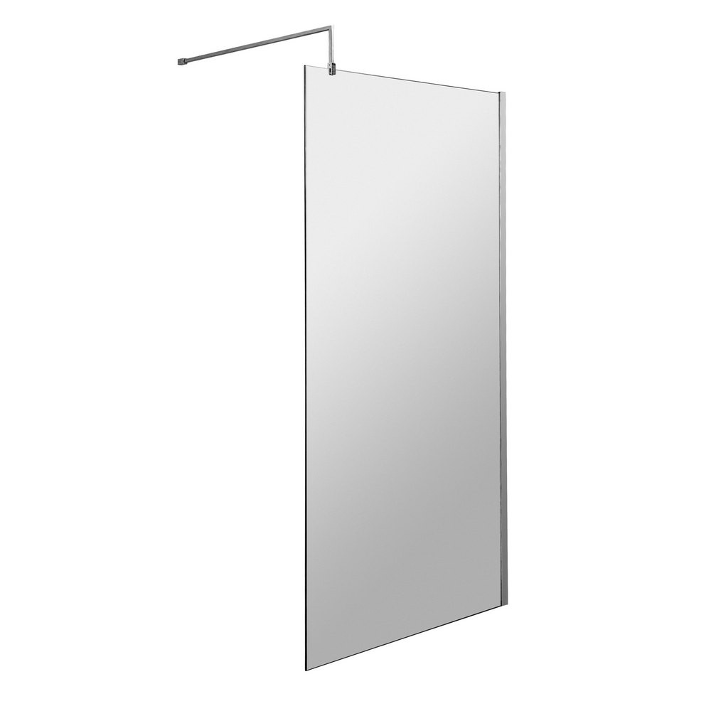 Hudson Reed Wetroom Shower Screen with Support Bar 900mm