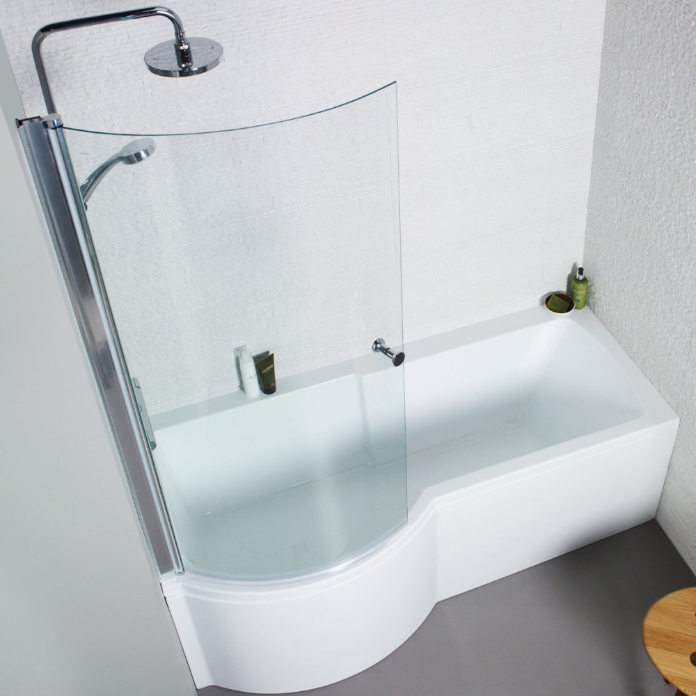 Kartell Adapt P-Shaped Shower Bath 1700 X 850mm Left Hand