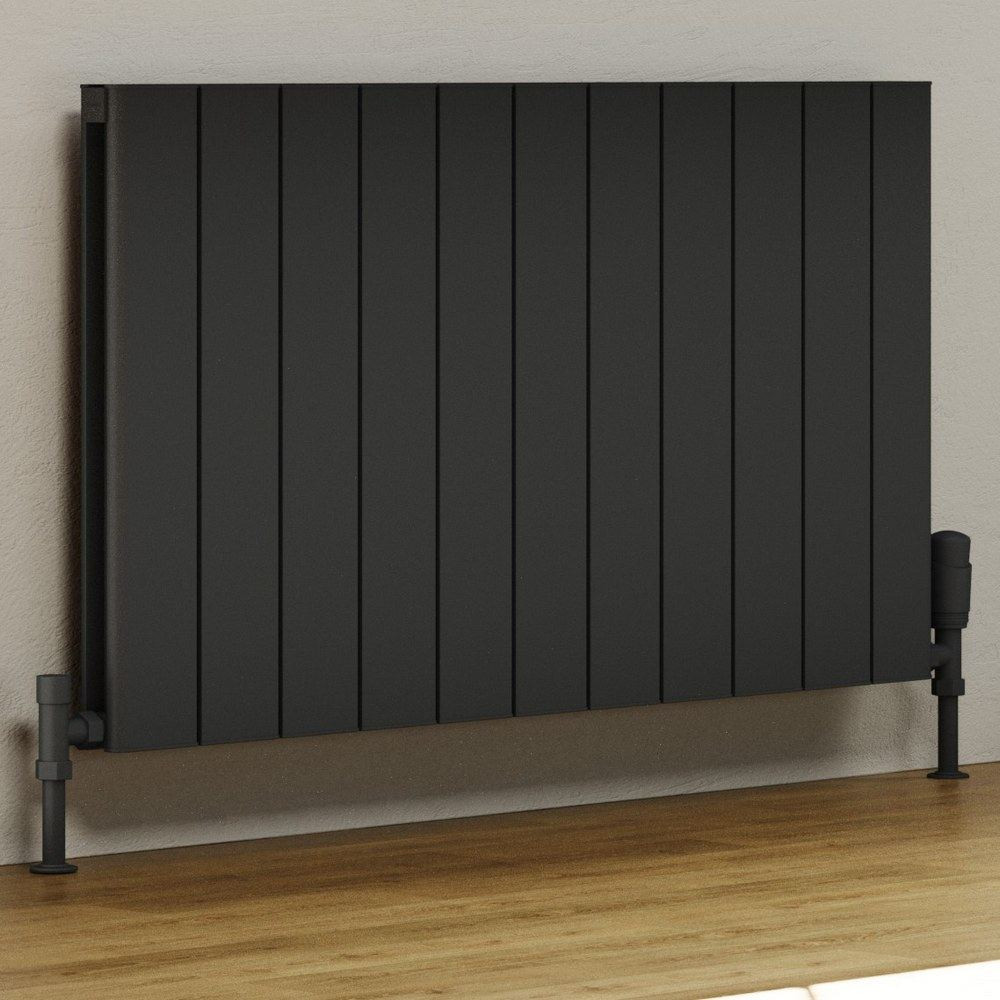 Kartell Allegro 575 x 1420mm Grey Double Panel Horizontal Radiator