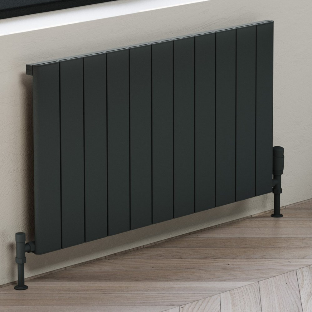 Kartell Allegro 575 x 1040mm Grey Single Panel Horizontal Radiator