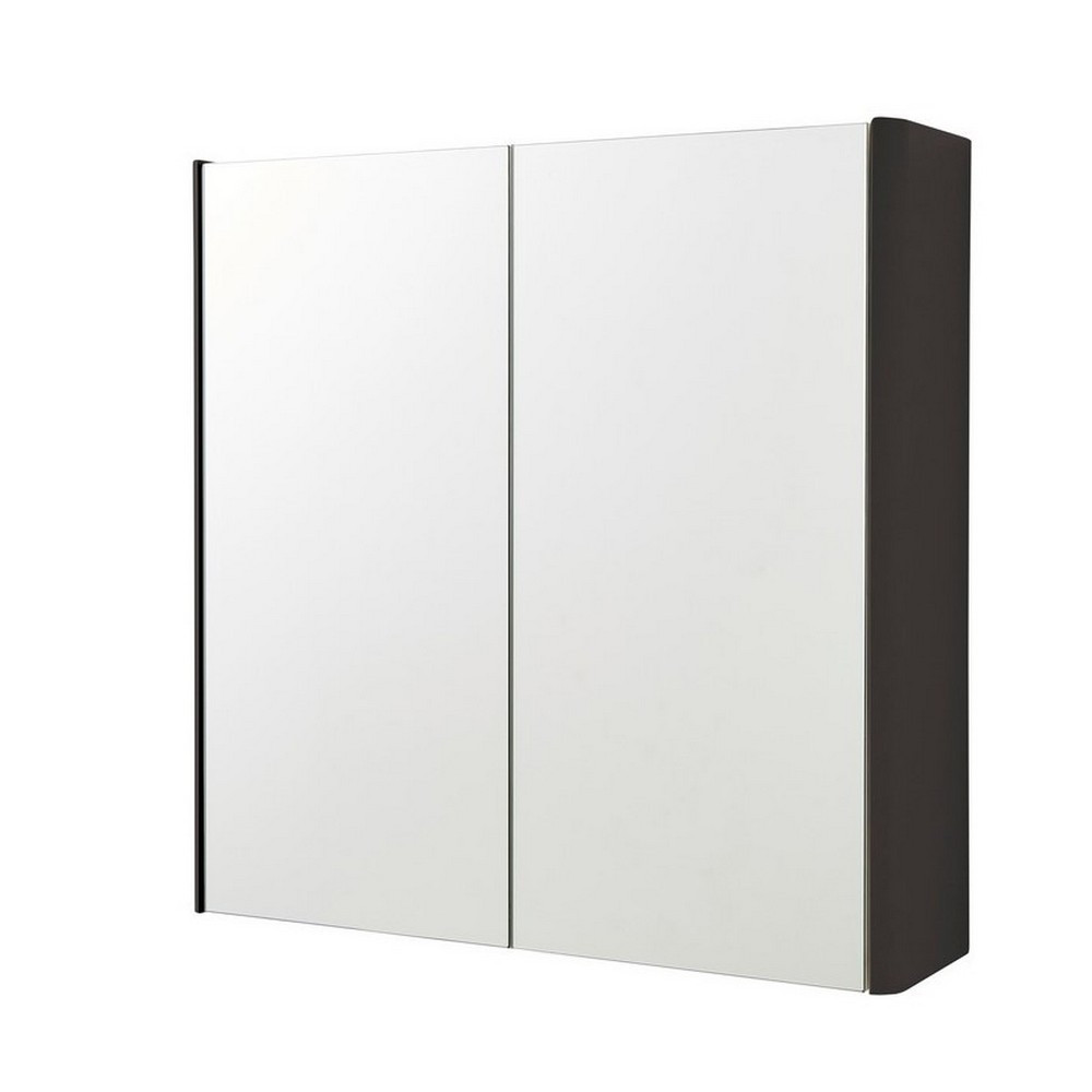 Kartell Arc 600mm Mirror Cabinet Matt Graphite (1)