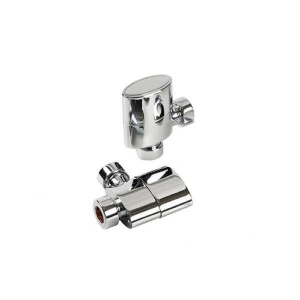 Kartell Aspen 15mm Straight Radiator Valve (Pair) - Chrome