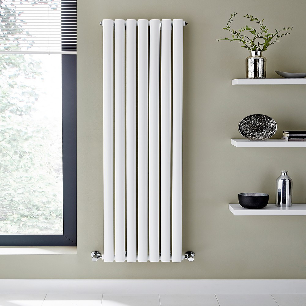 Kartell Aspen 1800 x 430mm White Vertical Single Designer Radiator
