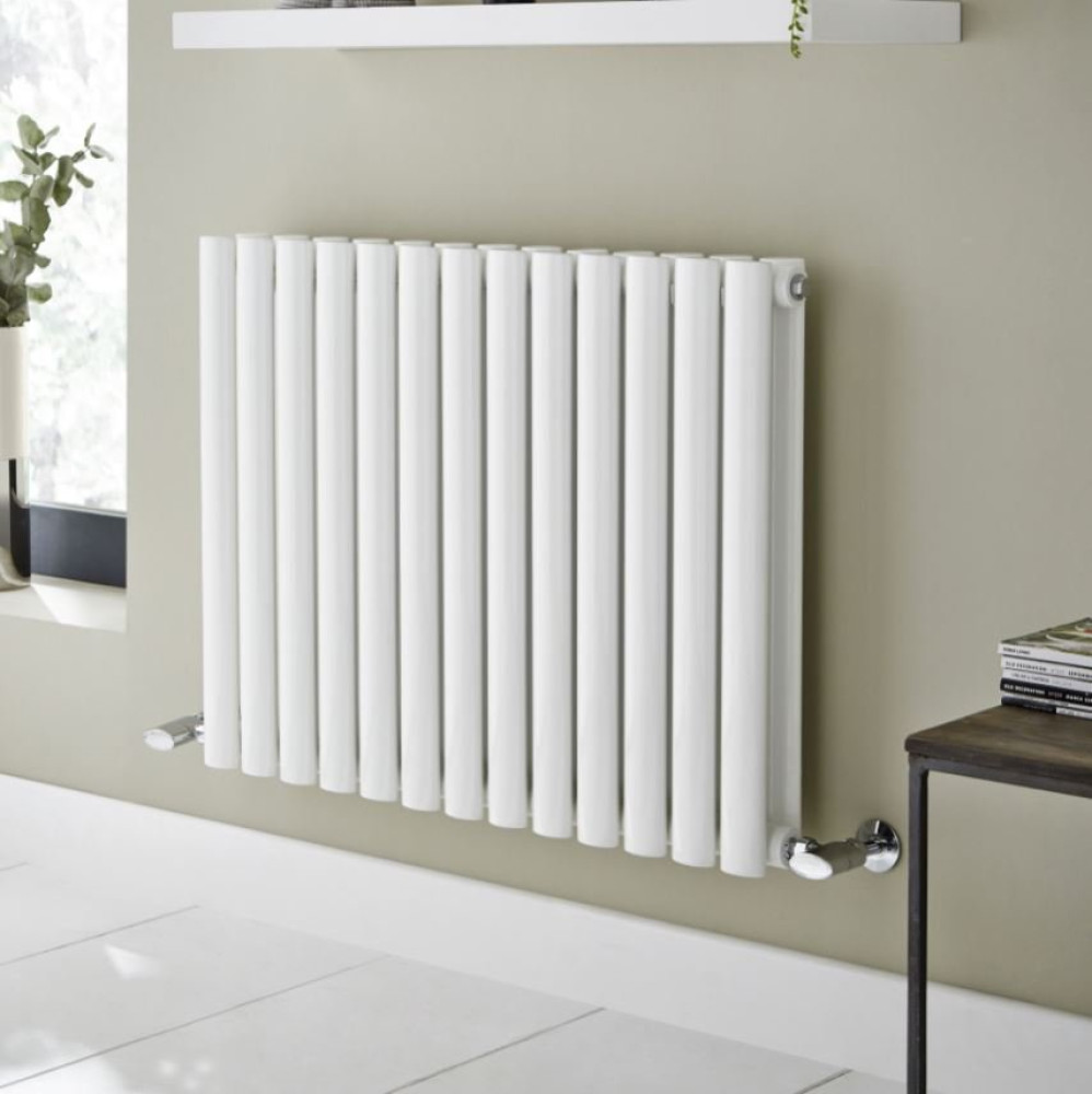 Kartell Aspen 600 x 1450mm White Horizontal Double Designer Radiator
