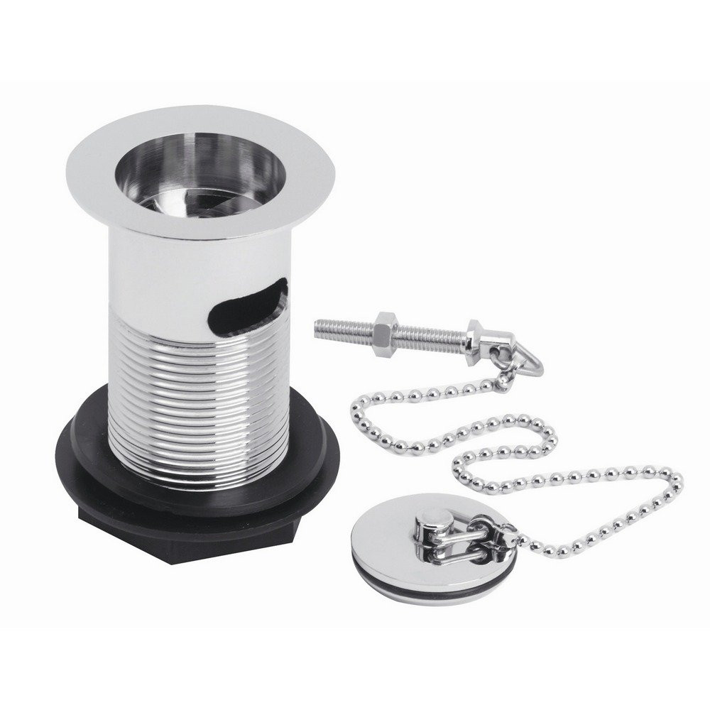 Kartell Basin Waste CP with Metal Plug and Plastic Backnut Slotted