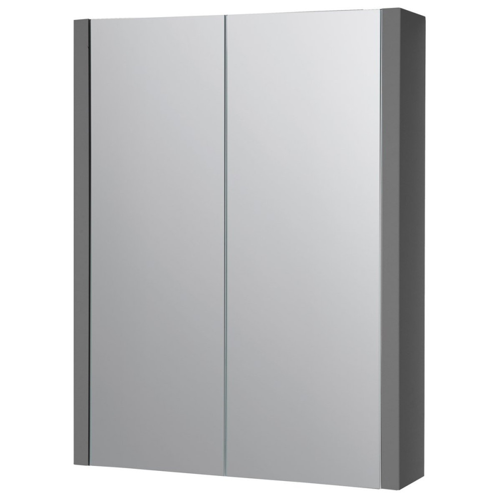 Kartell City 500mm Storm Grey Gloss Mirror Cabinet