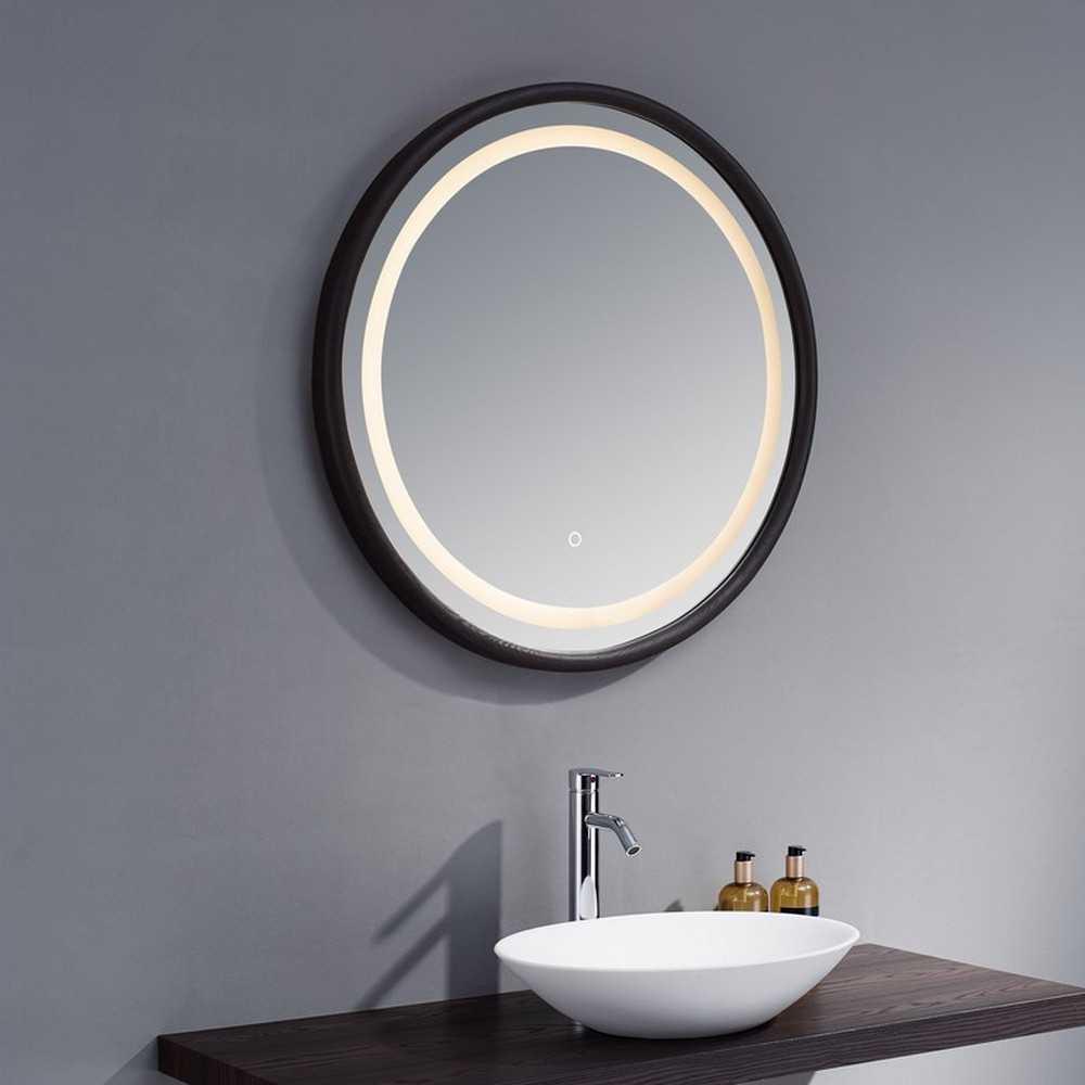 Kartell Clearlook Montpellier 850mm Rounded Oak Mirror (1)