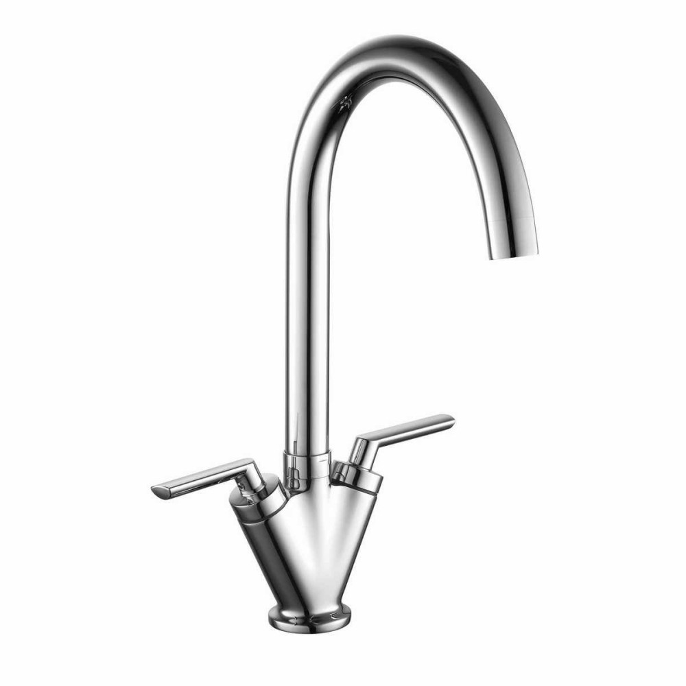 Kartell Dual Lever Mono Kitchen Sink Mixer Tap - Chrome