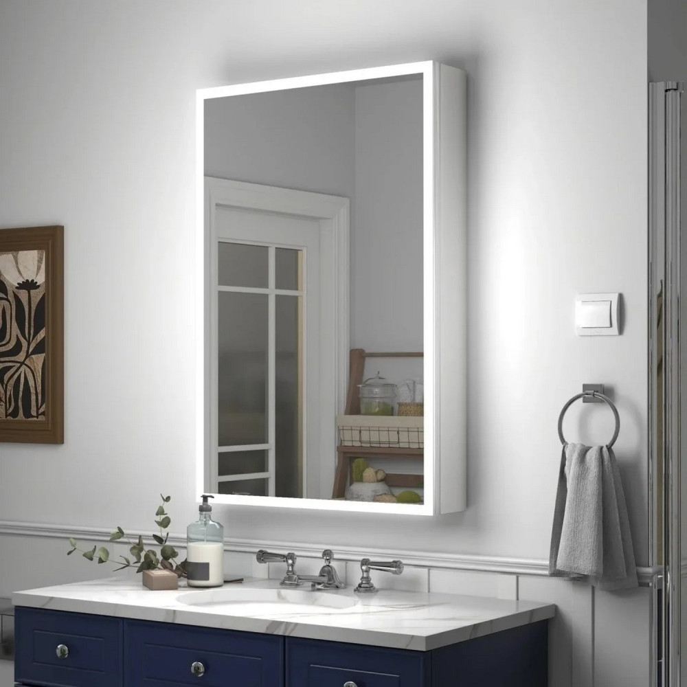 Kartell Echo 700 x 500mm LED Bathroom Mirror Cabinet