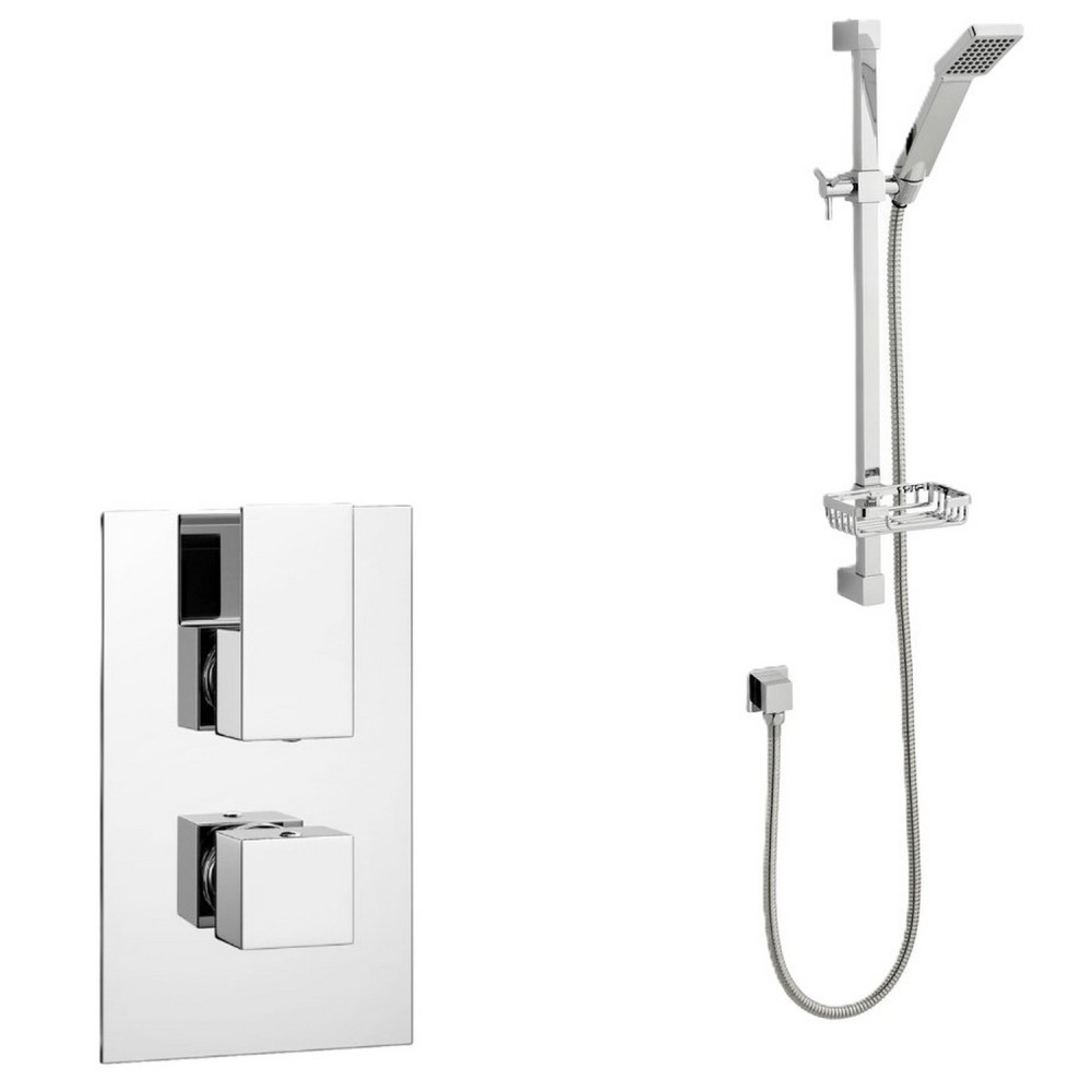 Kartell Element Thermostatic Concealed Shower with Adjustable Slide Rail Kit