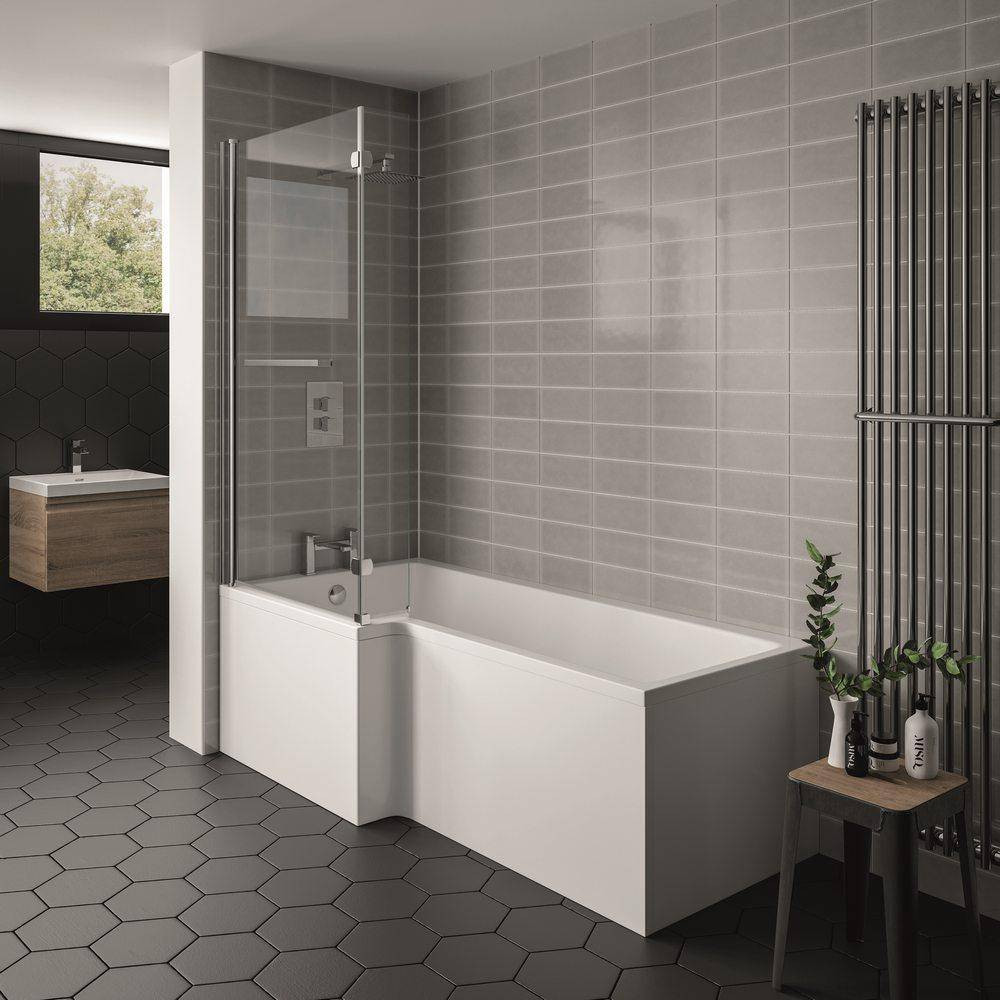 Kartell Elite Left Hand 1700 x 850mm L Shaped Shower Bath